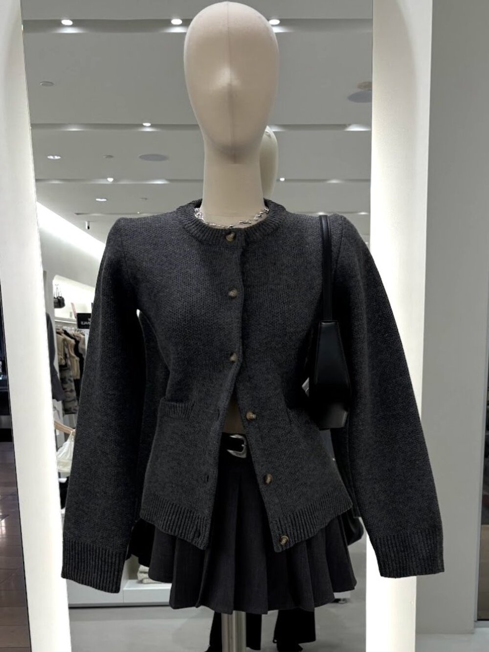 Oak + Fort Cardigan in Grey (O $120)